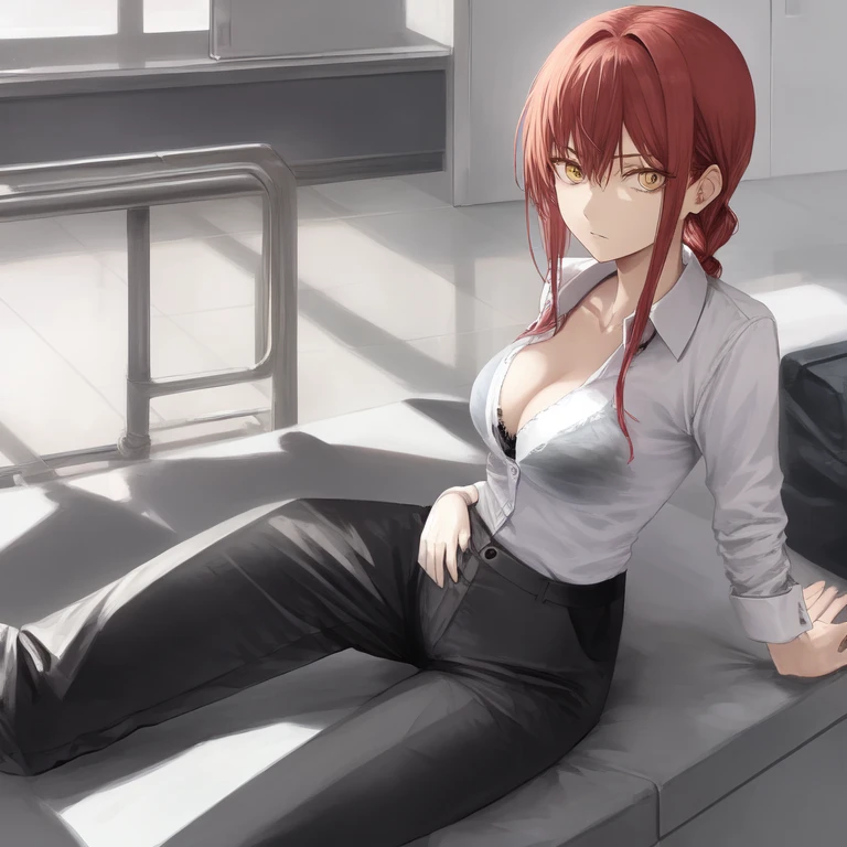 [Holara] 전기톱맨 마키마 정장 비즈니스 Y셔츠 애니메이션 스타일 브래지어 [일러스트레이션]